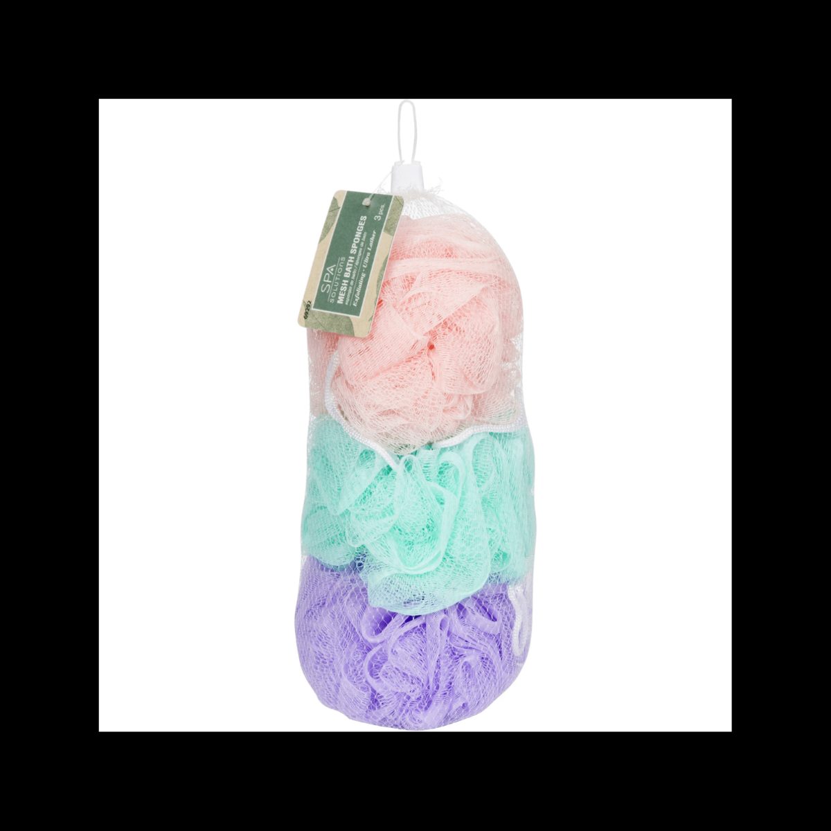 CALA New Mesh Sponge Set (3PCS Pack: Lavender, Mint & Pink)