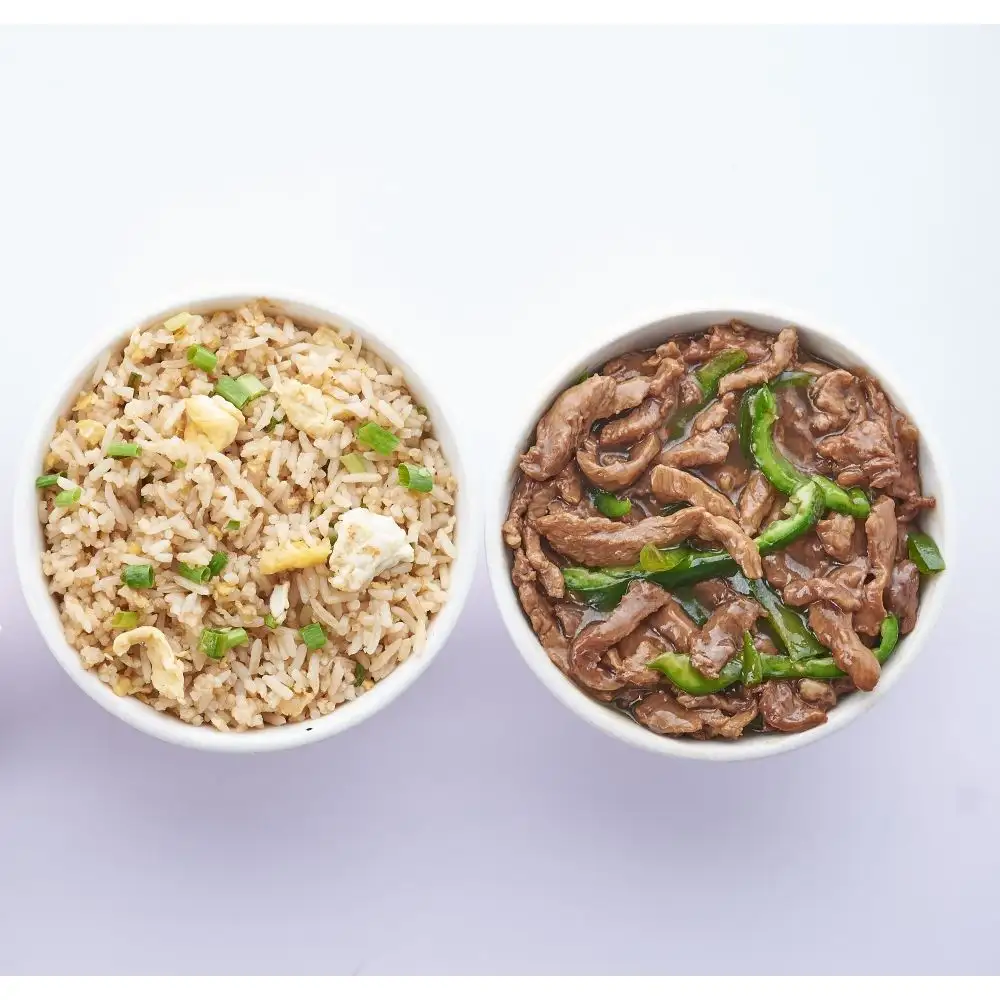 Egg Fried Rice and Meat Combo