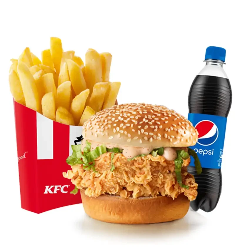 Zinger burger meal(d)