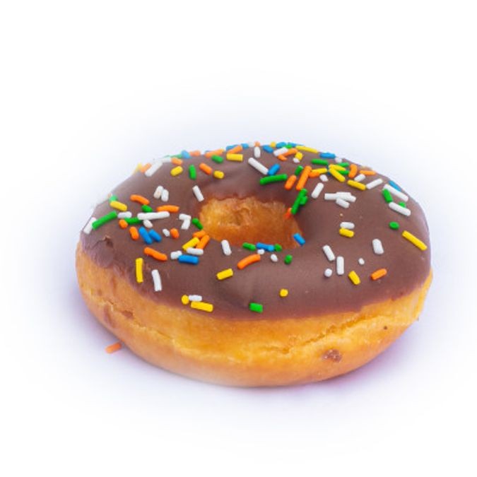 Chocolate Iced with Sprinkles Doughnut