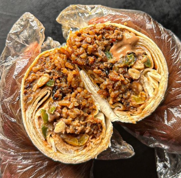 Shrimp burrito wrap