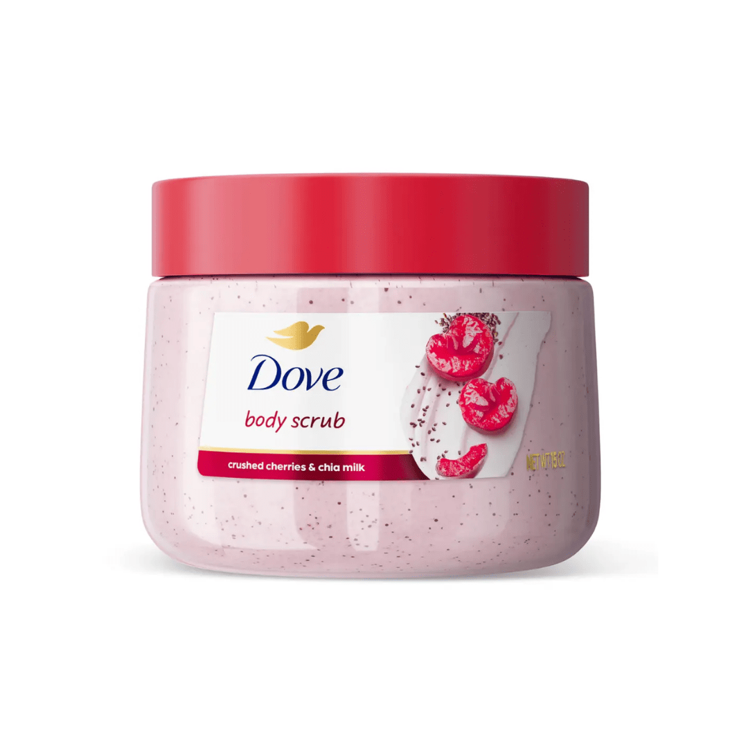 Dove Body Scrub Crushed Cherries & Chia Milk – 15oz