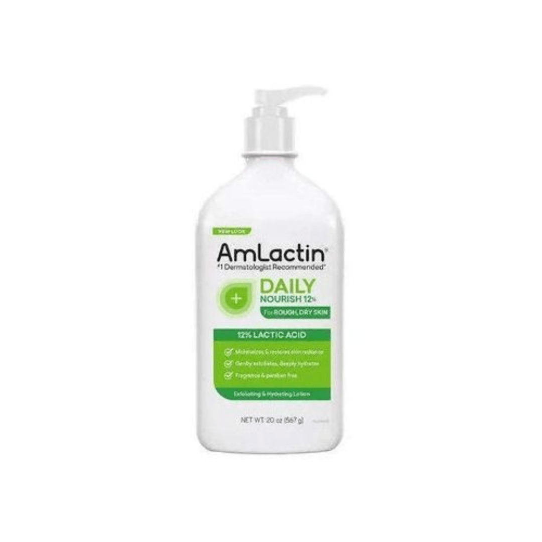 AmLactin Daily Nourish 12% Lactic Acid Exfoliating + Hydrating AHA Lotion - 567g