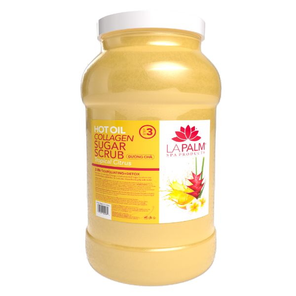 La Palm Organic Hot Oil Sugar Scrub- Tropical Citrus Gal