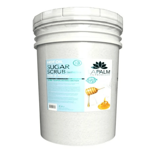 La Palm Organic Hot Oil Sugar Scrub bucket- Milk&Honey