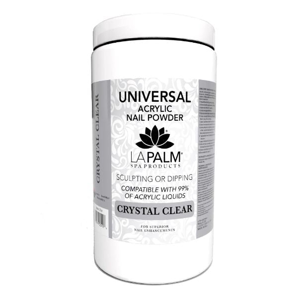 La Palm Universal Acrylic Nail Powder Crystal Clear 32Oz