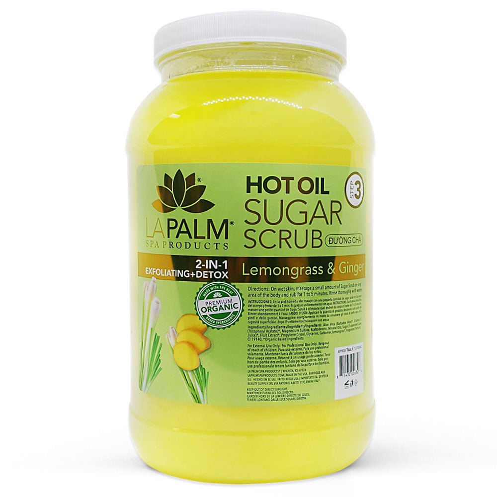 La Palm Hot oil sugar scrubs gallon Lemongrass & ginger 1 Gallon